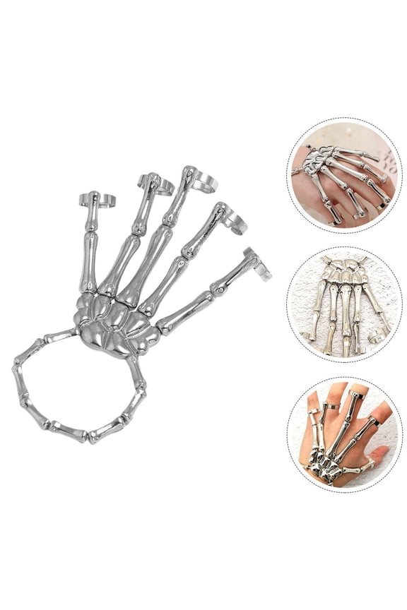 2-Pack Men's Bracelets, Alloy Hand Chain Jewelry for Cosplay, Concert, and Everyday Wear