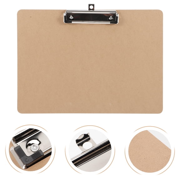 NICEXMAS Nicexmas Khaki Wooden Multi-Function Clipboard for Office Use 2Pcs