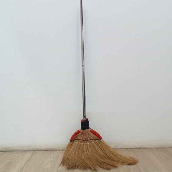 NICEXMAS 2Sets Easy Install Mop Handle Stick Stainless Steel with Three Sections for Broom and Mop Replacement