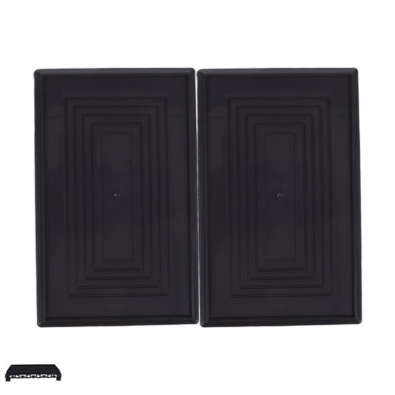 NICEXMAS 2-Pack Black Plastic Plant Risers for Indoor Pots, Display Stands for Home, Garden, and Plant