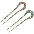 thumbnail image 1 of NICEXMAS 2pcs Chignon Hair Pins Set, Alloy Hair Styling Accessories for Women, Perfect for Weddings and Special Events, 1 of 5