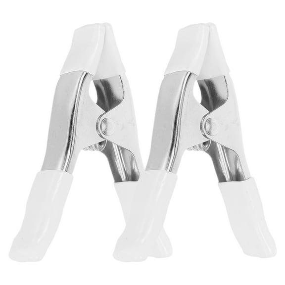 NICEXMAS 2Pcs Heavy Duty Nickel Plated Spring Clips for Photography Backdrop Stand with Firm Grip