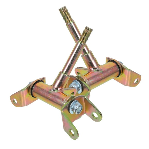 NICEXMAS 2Pcs Golden Steel Go Kart Spindles Front Steering Spindle Replacement for Atv 50 to 110cc