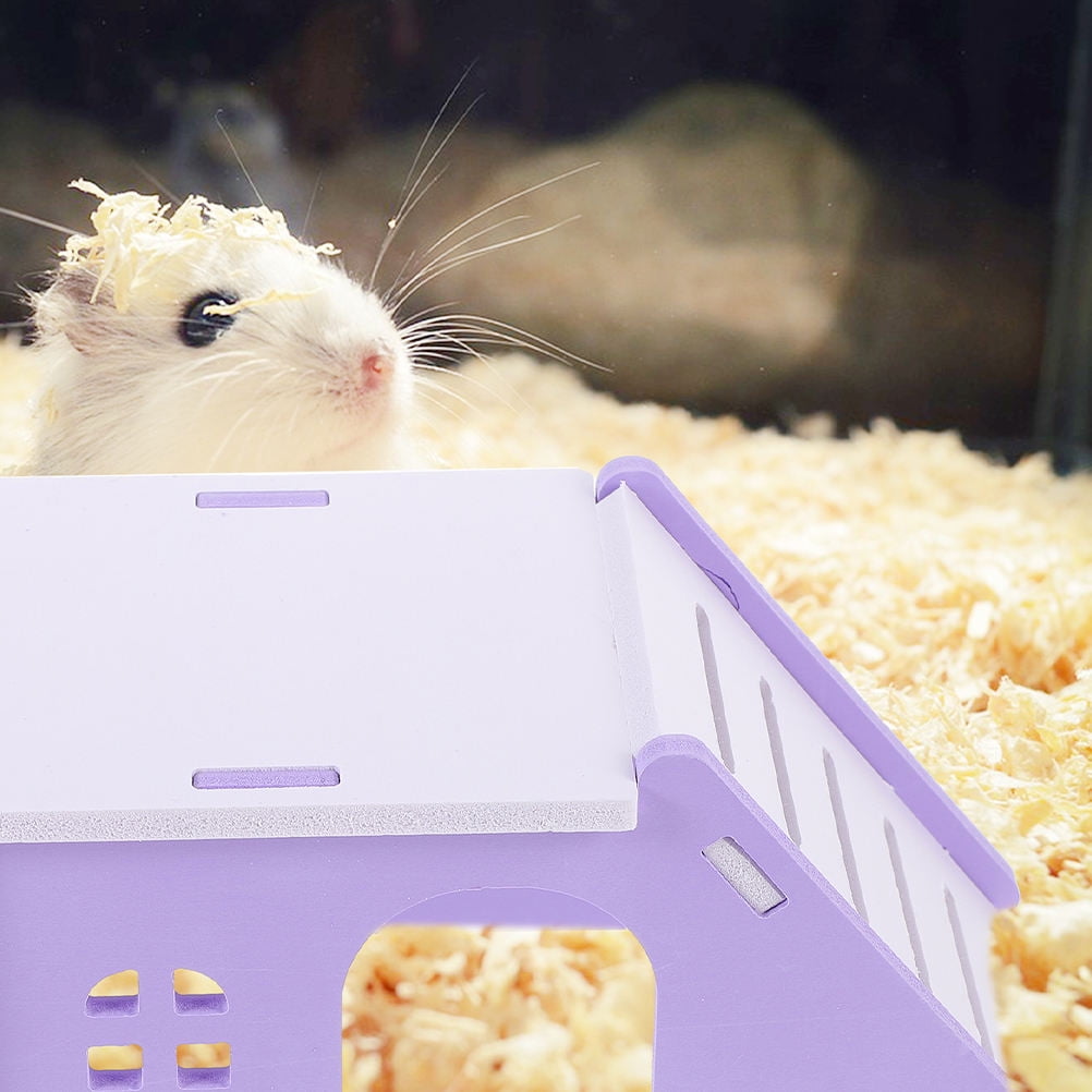 View of NICEXMAS Hamster Houses Hideaway Lavender PVC 2Pcs - Walmart.com