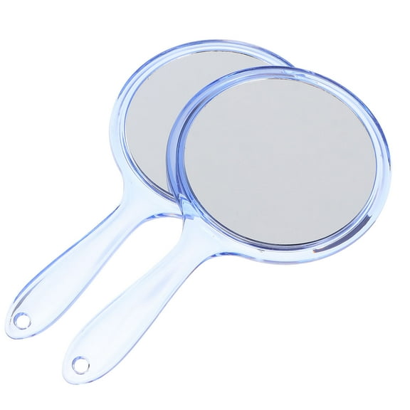 NICEXMAS 2pcs Hand Mirrors Double-Sided Handheld Mirrors Magnifying Mirrors with Handle