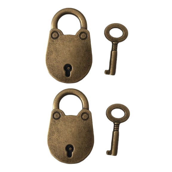 NICEXMAS 2pcs Jewelry Case Locks Exquisite Drawer Lock Padlock with Key Antique Lock