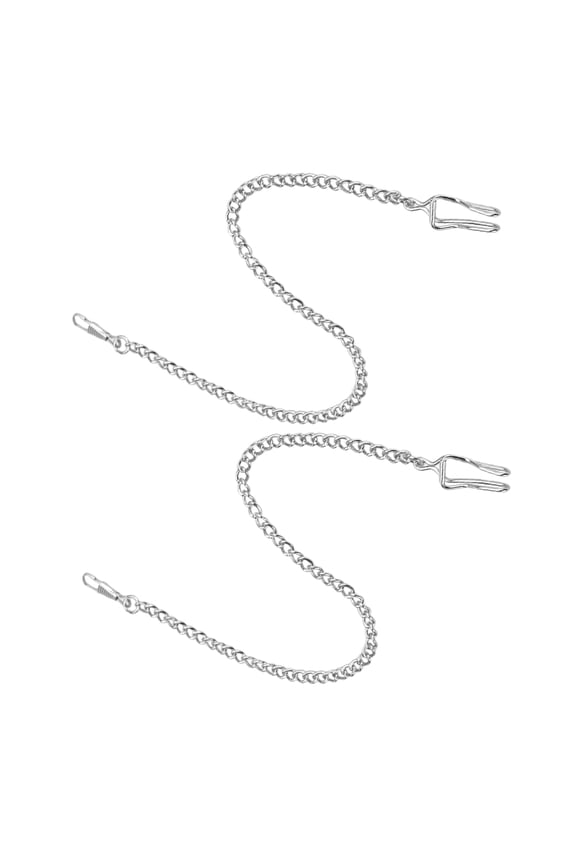 Durable Pocket Watch Chain Adjustable Length for Accessories 2Pcs