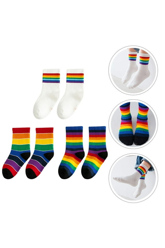 toddler cotton socks Socks Fashion Cotton Easy to Clean 3 Pairs Everyday Use