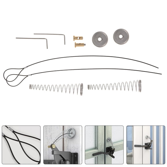 NICEXMAS 3 Sets Heavy Duty Gate Hardware Kit for Wood & Metal Fences, Outdoor Gate Installation Accessories for Garden & Yard Use