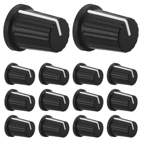 NICEXMAS 30Pcs Plastic Rotary Volume Control Knobs for Electric Guitar Mixer and Amplifier Replacement