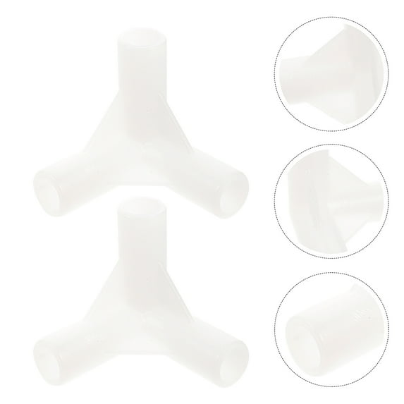 NICEXMAS 30Pcs Repair Three Way Pipe Fittings for Canopy Frame Accessories 2.16X1.49X1.49in