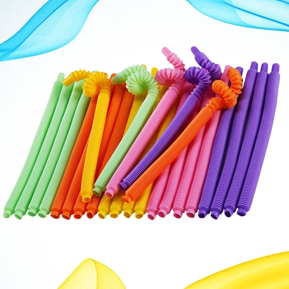 NICEXMAS Nicexmas Assorted Color Bendable Straws Ideal for Drinks and Party Decor 30Pcs