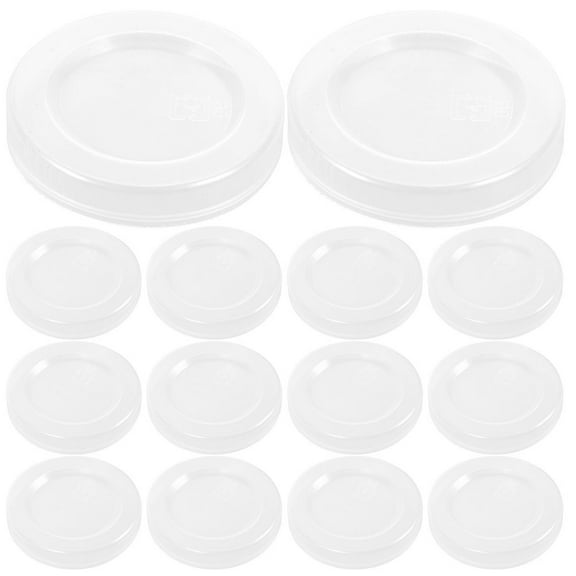 NICEXMAS 32Pcs Replacement Lids For Yogurt Containers Transparent Leak Proof
