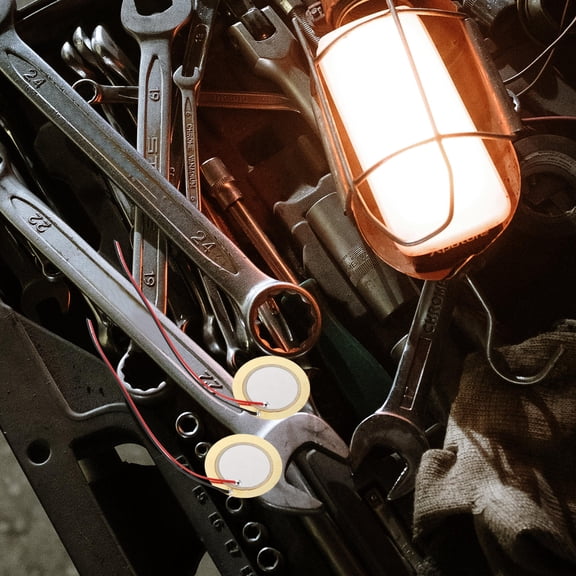 NICEXMAS 35Pcs Compact Ceramic Piezoelectric Sensor Disc for Guitar Drum Trigger and Electronic Sounders