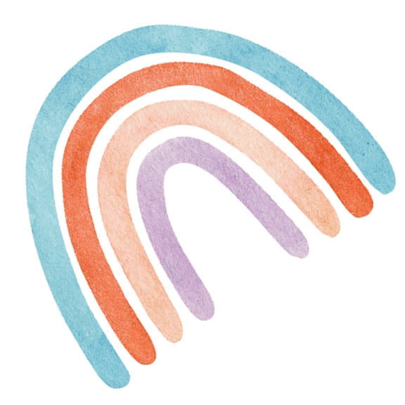 NICEXMAS Playroom Decals Rainbow Wall Sticker Multi Colored PVC 1 Set 39x15in