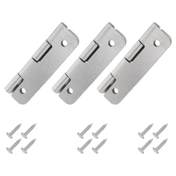 NICEXMAS 3Pcs Cooler Lid Replacement Hinges Kit Heavy Duty Plated Silver Metal with Screws for Ice and Camping Coolers