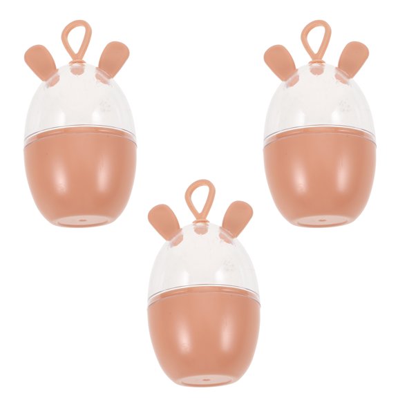 NICEXMAS 3Pcs Makeup Sponge Holder Portable Protection for Cosmetic Tools in Everyday Use and Travel Pink Plastic