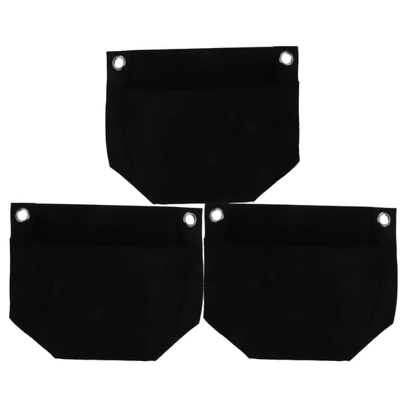 NICEXMAS 3Pcs Multipurpose Black Fabric Planters with Strong Durability and Good Breathability