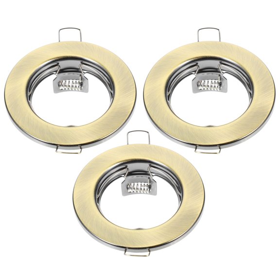 NICEXMAS 3Pcs Olive Green Metal Recessed Light Fixture Frames for Versatile Spotlight Fittings
