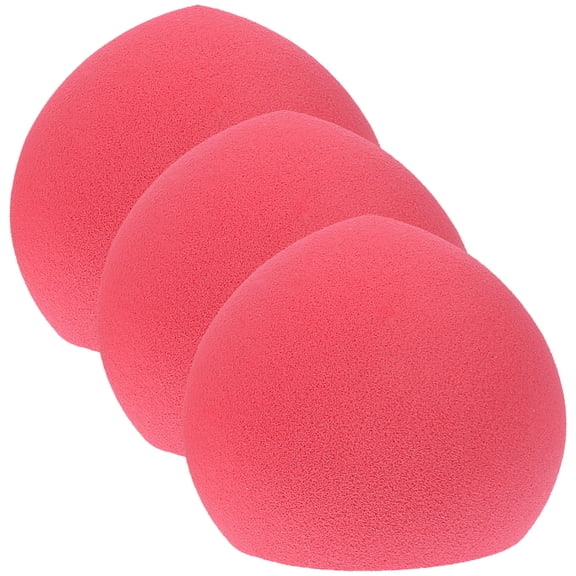 NICEXMAS 3Pcs Red Cosmetic Sponges Makeup Tool for Foundation and Concealer Blending