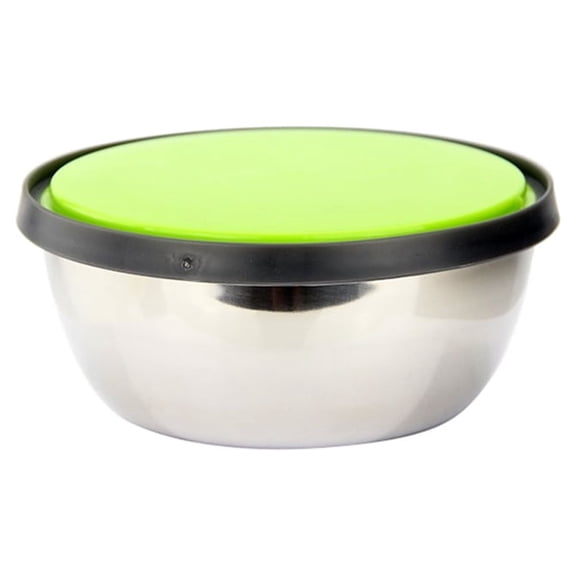 NICEXMAS 3Pcs Reusable Snack Container Set With PP Lid Eco-friendly Round Stackable Bowls For Outdoor Occasions
