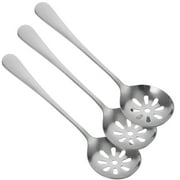 NICEXMAS 3-Piece Stainless Steel Kitchen Slotted Spoons Set Cooking Utensils