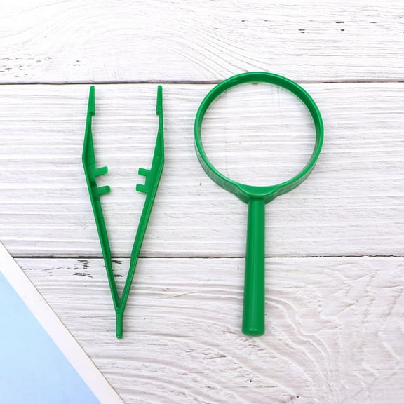 NICEXMAS Educational Tools Magnifying Glass and Tweezers 3 Sets