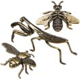 thumbnail image 1 of NICEXMAS 3Pcs Golden Brass Insect Figurines for Home Decoration and Tea Party Favors, 1 of 6