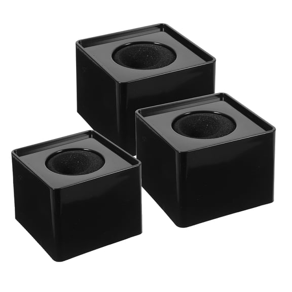 NICEXMAS 3pcs Microphone Accessories For Speakers Black Plastic Square Mic Flags Recordings