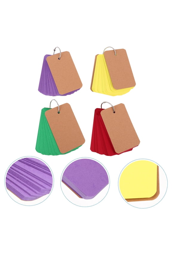 4 PCS Keychain Memo Pads Mini Notebook Sticky Paper Portable Design