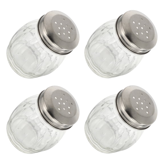 NICEXMAS Nicexmas Glass Condiment Bottles Transparent for Kitchen Storage 4Pcs