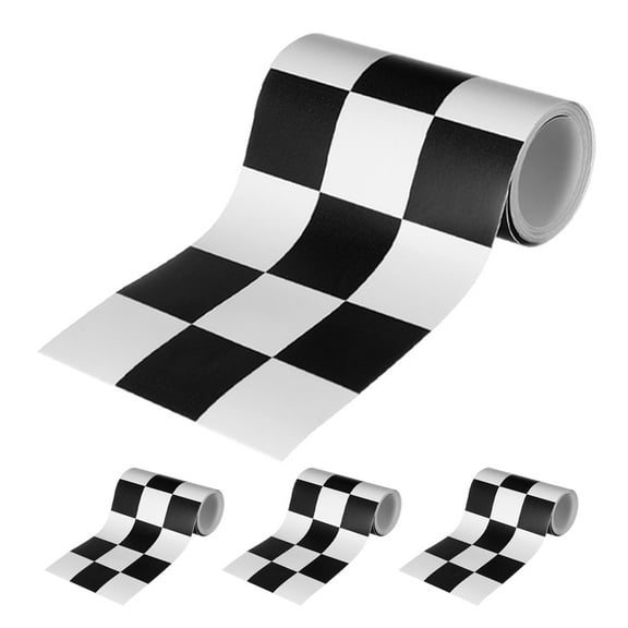 NICEXMAS 4 Rolls Black White Paper Multi PVC Wear Resistant Wallpaper for Kitchen Use