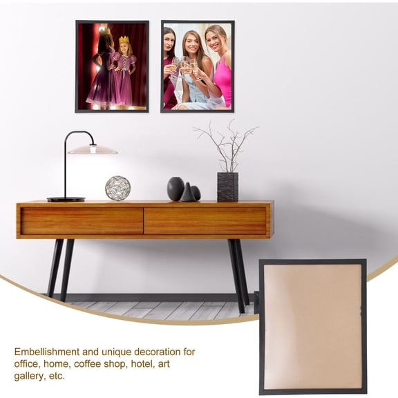 NICEXMAS 40x50 Picture Frame in Black with Unique Design for Desktop and Wall Use