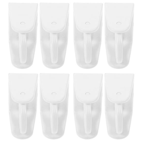 NICEXMAS Tension Adjustable Curtain Rod Hooks White 4 Pairs