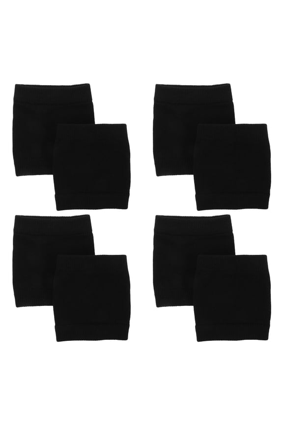 4Pairs Universal Fit Black Dance Shoe Covers Protect Shoes and Provide Stability Indoors