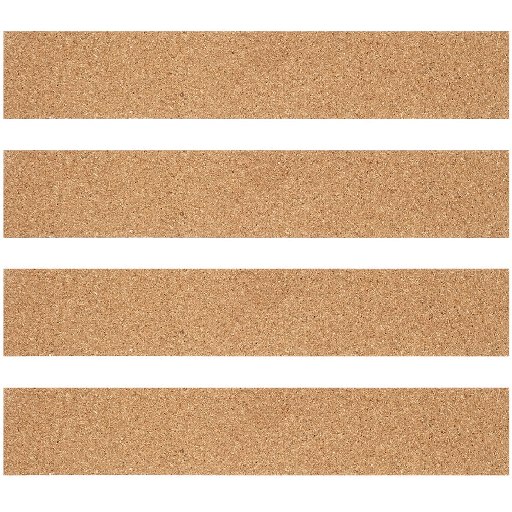 NICEXMAS 4Pcs Bulletin Board Cork Strips Message Bulletin Strips Self