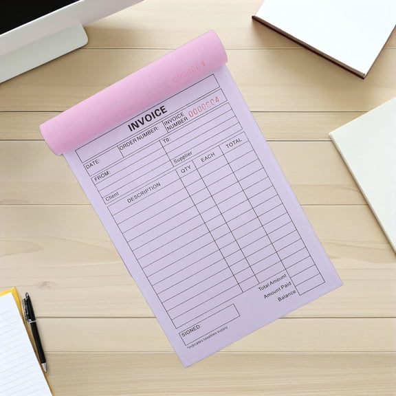 NICEXMAS 4Pcs Carbonless Purchase Order Book with Multi Column Design for Retail Boutique Businesses