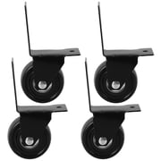 NICEXMAS 4-Pack Heavy Duty Iron Caster Wheels Replacement Set for Furniture, Outdoor Utility Carts, Home Trolleys, and More