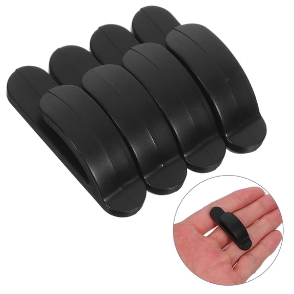 NICEXMAS 4-Pack Black Plastic Car Hangers Multifunctional Hooks for Keys, Bags, Cables - Space Saving Organizer