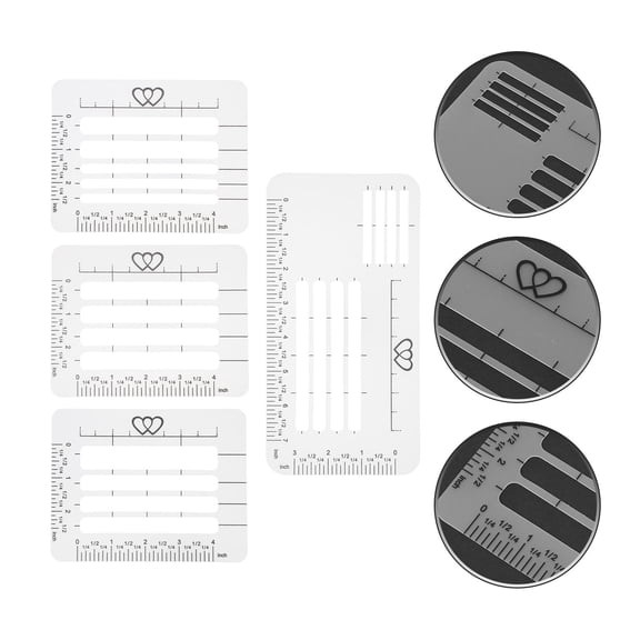 NICEXMAS 4Pcs Plastic Envelope Making Stencils with Lines and Rows for Writing Practice