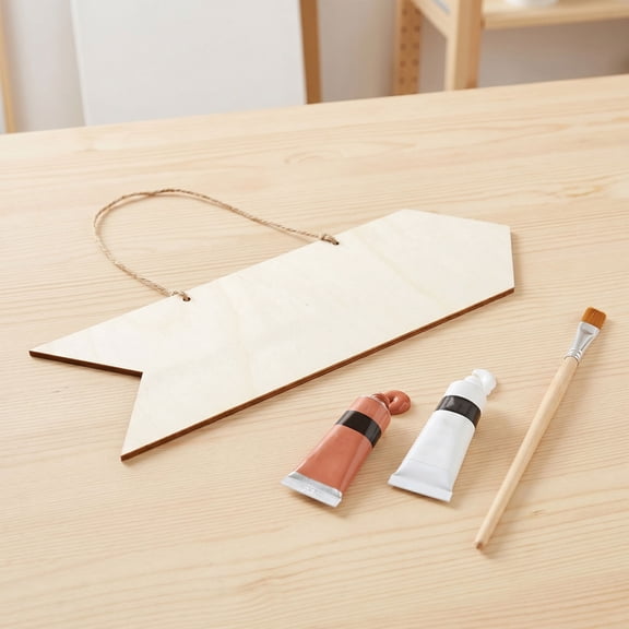 NICEXMAS 4Pcs Rustic Wooden Arrow Hanging Plaques Blank Smooth Surface for DIY Projects