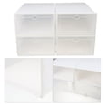 thumbnail image 1 of NICEXMAS 4Pcs Shoes Boxes Plastic Waterproof Dustproof Rectangular Home Use, 1 of 8