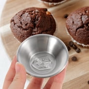 NICEXMAS 4-Piece Small Muffin Pan Set, Stainless Steel Non-Stick Bakeware for and