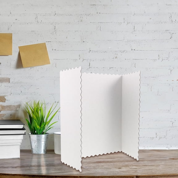 NICEXMAS 4Pcs Standing Poster Display Boards White Foldable Cardboard for Professional Exhibitions