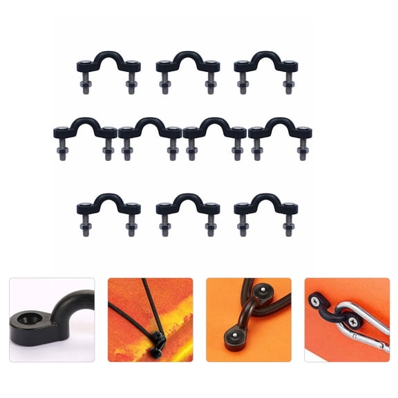 NICEXMAS Bungee Deck Loops Tie Down Pad Eye Waterproof Vibration Resistance 50Pcs