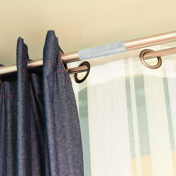 NICEXMAS 4Pcs Curtain Rod Extender Insert Silver Easy Installation