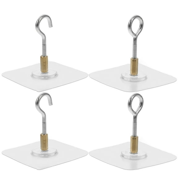 NICEXMAS 4Pcs Adhesive Hooks for Hanging Heavy Duty Ceiling Hooks with High Strength Nano Tape Multi Use
