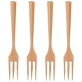 thumbnail image 1 of NICEXMAS 4-Piece Wooden Salad Fork Set with Khaki Triangle Handles, Kitchen Utensils for Cooking and Serving, 1 of 8