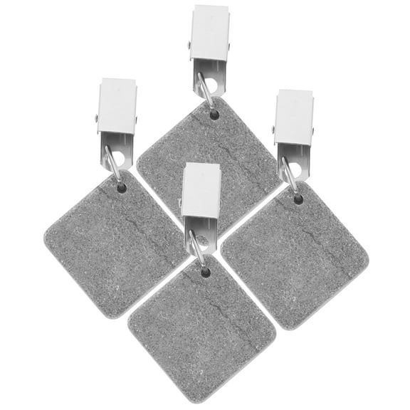 NICEXMAS 4-Pack Grey Tablecloth Weights with Metal Clips for Home, Outdoor, Patio Table Covers