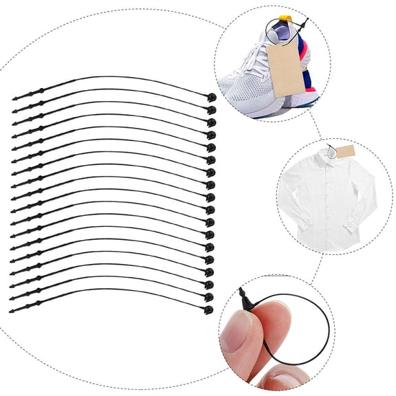 NICEXMAS 5000Pcs Black Plastic Fastener for Clothing Price Labels, Security Tags, and Hanging Cord Locks